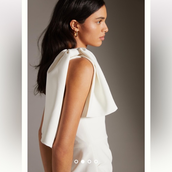 Shoshanna Midnight Paionia One Shoulder White Dress 00/045 - Picture 13 of 14